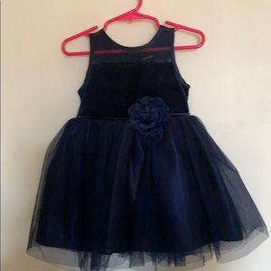 Blue Velvet dress for babygirl